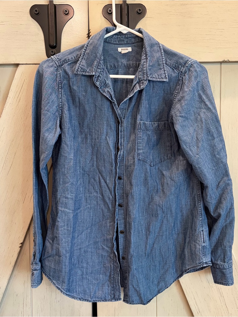 Fossil Denim Button-Down Shirt Size Small